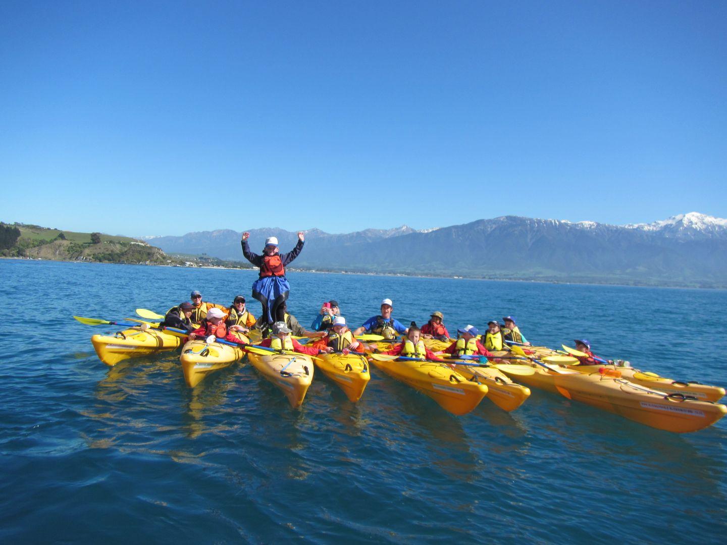 School Group Kayaking Kaikoura