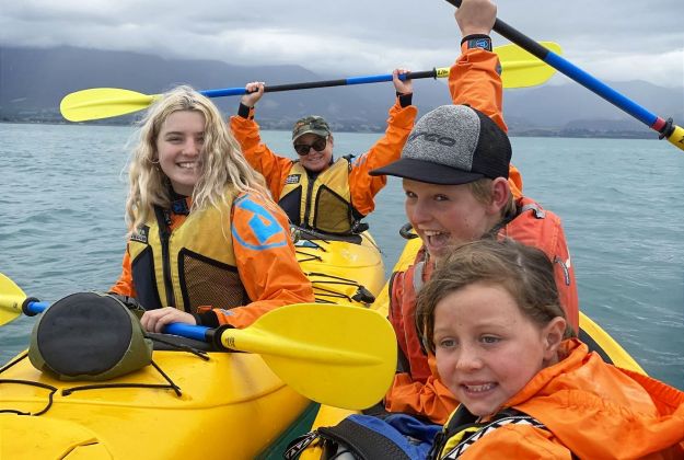 Family On A Kaikoura Kayaks Kayaking Tour | New Zealand